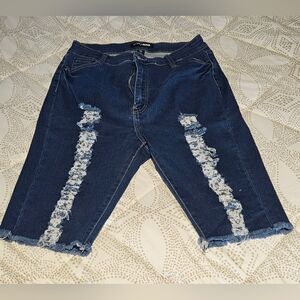 Fashion Nova Women's Blue Jeans Shorts